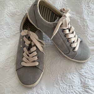 Taos Gray Canvas Star Sneakers size 7.5
